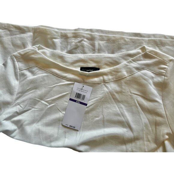 Rafaella Women’s Shirt XXL Snow White Pull on - Picture 8 of 8